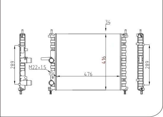 TQ TQ-YMLR221 - Radiator, engine cooling autospares.lv