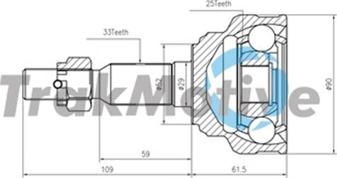 TrakMotive 40-0819 - Joint Kit, drive shaft autospares.lv