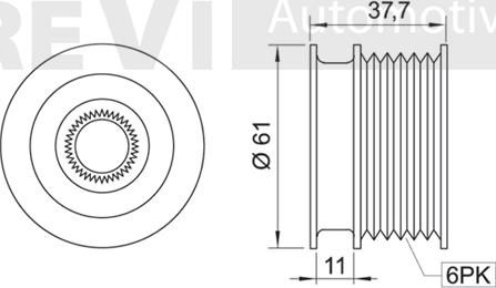 Trevi Automotive AP1003 - Pulley, alternator, freewheel clutch autospares.lv