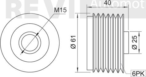 Trevi Automotive AP1021 - Pulley, alternator, freewheel clutch autospares.lv