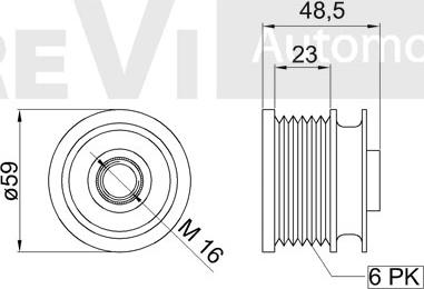 Trevi Automotive AP1197 - Pulley, alternator, freewheel clutch autospares.lv