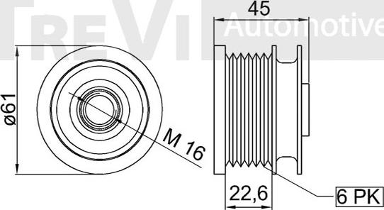 Trevi Automotive AP1159 - Pulley, alternator, freewheel clutch autospares.lv