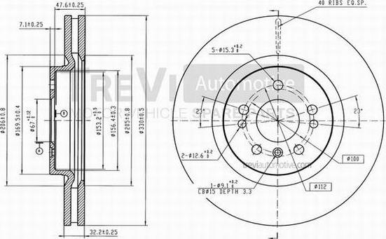 Trevi Automotive BD1257 - Brake Disc autospares.lv