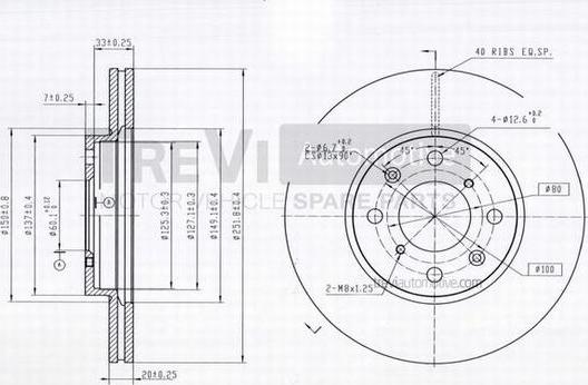 Trevi Automotive BD1218 - Brake Disc autospares.lv