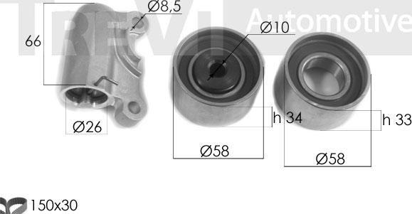 Trevi Automotive KD1448 - Timing Belt Set autospares.lv