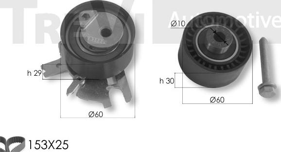 Trevi Automotive KD1459 - Timing Belt Set autospares.lv