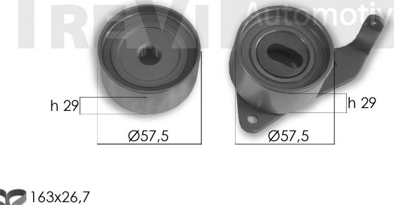 Trevi Automotive KD1403 - Timing Belt Set autospares.lv