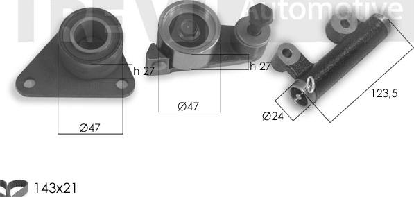 Trevi Automotive KD1416 - Timing Belt Set autospares.lv