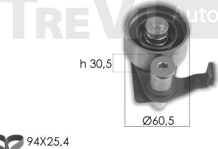 Trevi Automotive KD1411 - Timing Belt Set autospares.lv