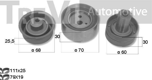 Trevi Automotive KD1481 - Timing Belt Set autospares.lv