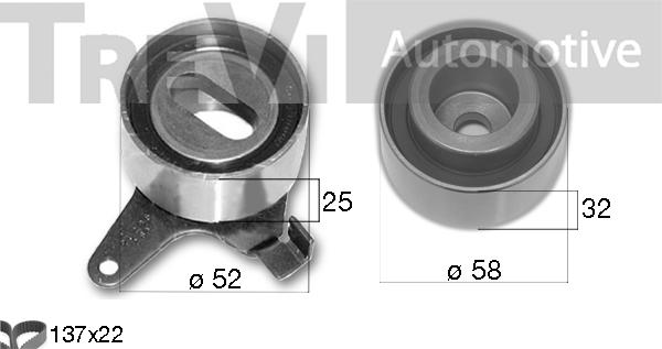 Trevi Automotive KD1483 - Timing Belt Set autospares.lv