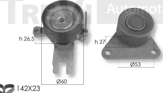 Trevi Automotive KD1429 - Timing Belt Set autospares.lv