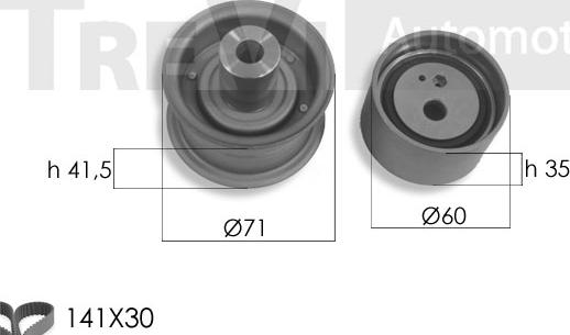 Trevi Automotive KD1420 - Timing Belt Set autospares.lv