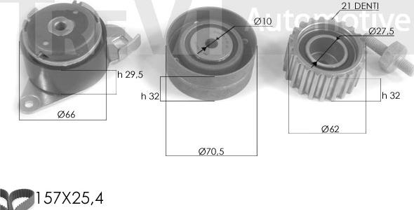 Trevi Automotive KD1093 - Timing Belt Set autospares.lv