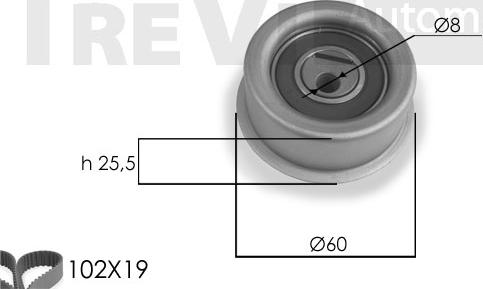 Trevi Automotive KD1045 - Timing Belt Set autospares.lv