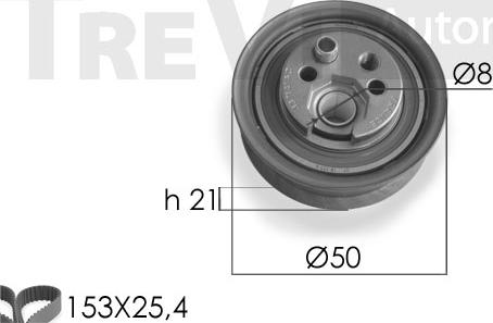 Trevi Automotive KD1059 - Timing Belt Set autospares.lv