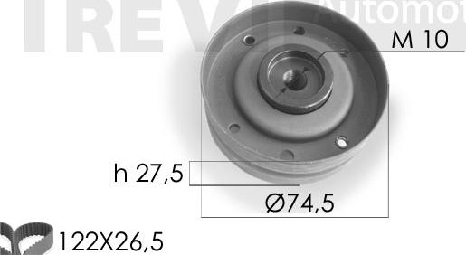 Trevi Automotive KD1061 - Timing Belt Set autospares.lv