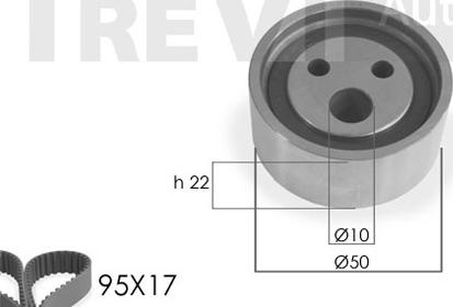 Trevi Automotive KD1002 - Timing Belt Set autospares.lv