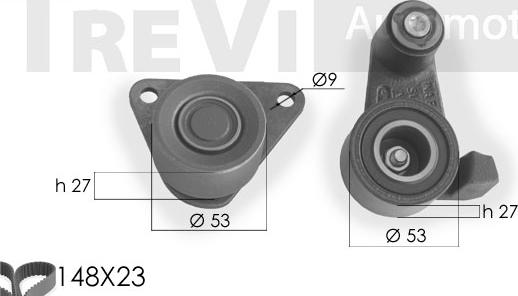 Trevi Automotive KD1083 - Timing Belt Set autospares.lv