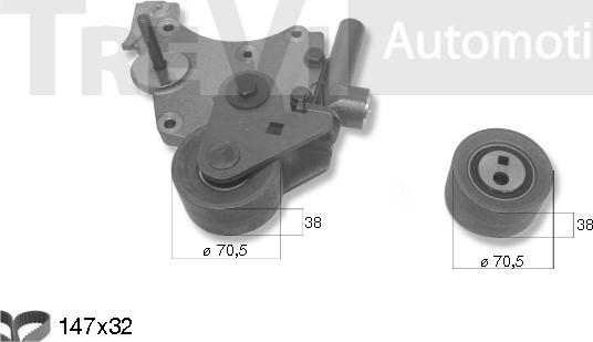 Trevi Automotive KD1192 - Timing Belt Set autospares.lv