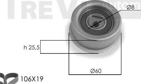 Trevi Automotive KD1144 - Timing Belt Set autospares.lv