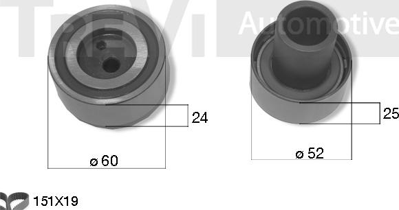 Trevi Automotive KD1155 - Timing Belt Set autospares.lv