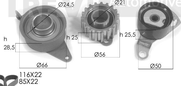 Trevi Automotive KD1157 - Timing Belt Set autospares.lv