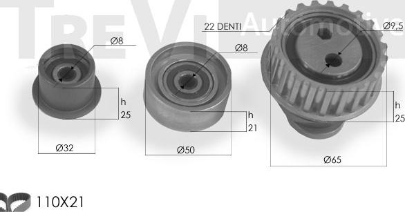 Trevi Automotive KD1115 - Timing Belt Set autospares.lv