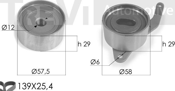 Trevi Automotive KD1134 - Timing Belt Set autospares.lv