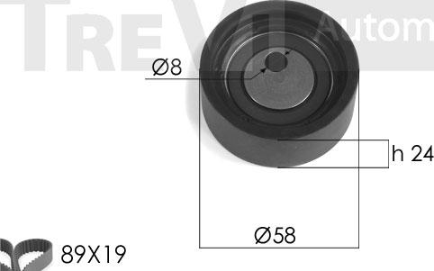 Trevi Automotive KD1137 - Timing Belt Set autospares.lv