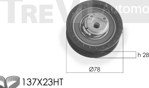 Trevi Automotive KD1175 - Timing Belt Set autospares.lv