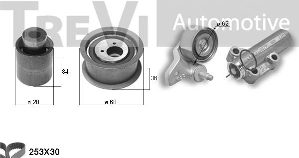 Trevi Automotive KD1397 - Timing Belt Set autospares.lv