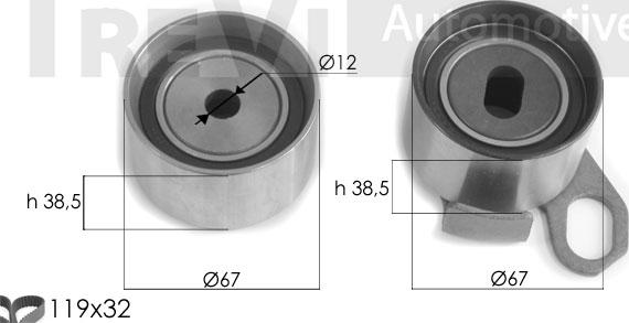 Trevi Automotive KD1343 - Timing Belt Set autospares.lv