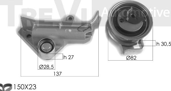 Trevi Automotive KD1347 - Timing Belt Set autospares.lv