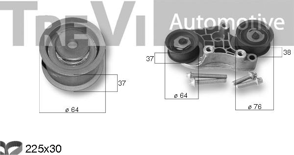 Trevi Automotive KD1351 - Timing Belt Set autospares.lv