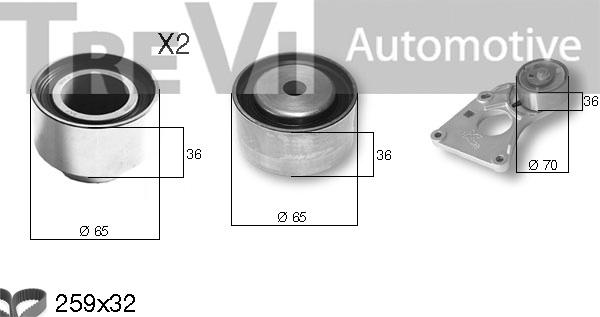 Trevi Automotive KD1366 - Timing Belt Set autospares.lv