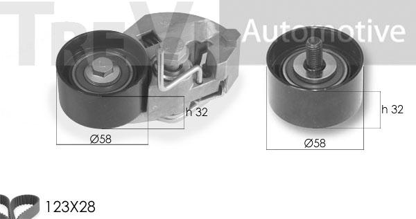 Trevi Automotive KD1316 - Timing Belt Set autospares.lv