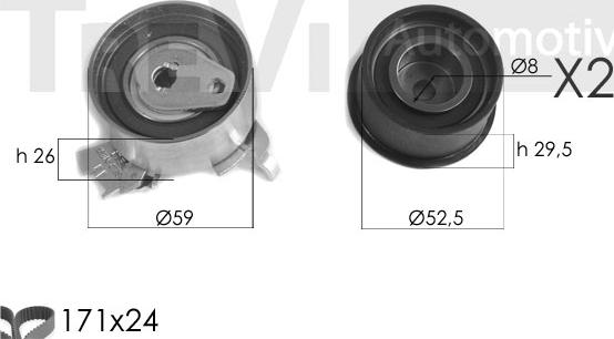 Trevi Automotive KD1386 - Timing Belt Set autospares.lv