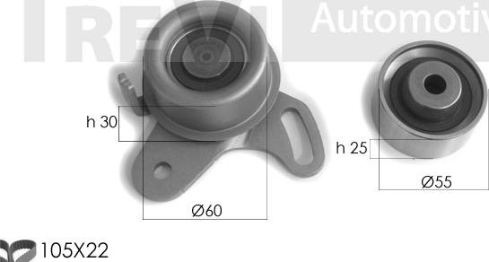 Trevi Automotive KD1335 - Timing Belt Set autospares.lv