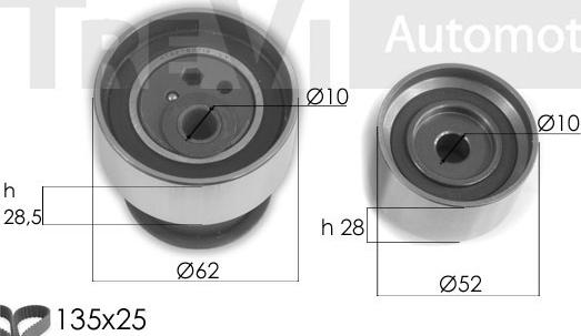 Trevi Automotive KD1379 - Timing Belt Set autospares.lv