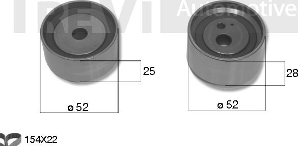 Trevi Automotive KD1375 - Timing Belt Set autospares.lv