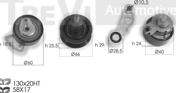 Trevi Automotive KD1290 - Timing Belt Set autospares.lv