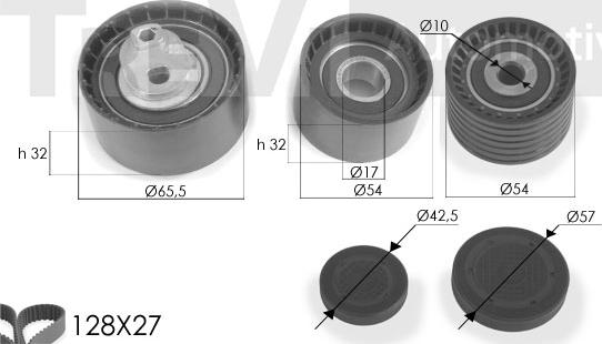 Trevi Automotive KD1244 - Timing Belt Set autospares.lv