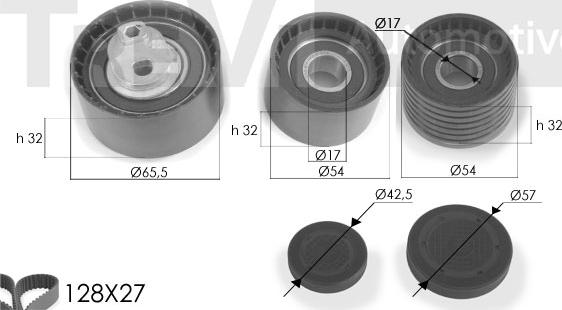 Trevi Automotive KD1245 - Timing Belt Set autospares.lv