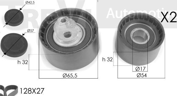 Trevi Automotive KD1246 - Timing Belt Set autospares.lv