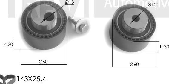 Trevi Automotive KD1259 - Timing Belt Set autospares.lv