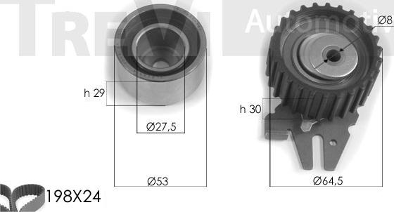 Trevi Automotive KD1251 - Timing Belt Set autospares.lv