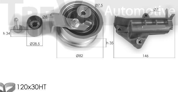 Trevi Automotive KD1269 - Timing Belt Set autospares.lv