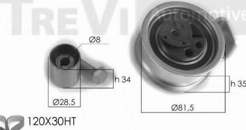 Trevi Automotive KD1266 - Timing Belt Set autospares.lv