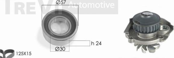 Trevi Automotive KD1205HP - Water Pump & Timing Belt Set autospares.lv